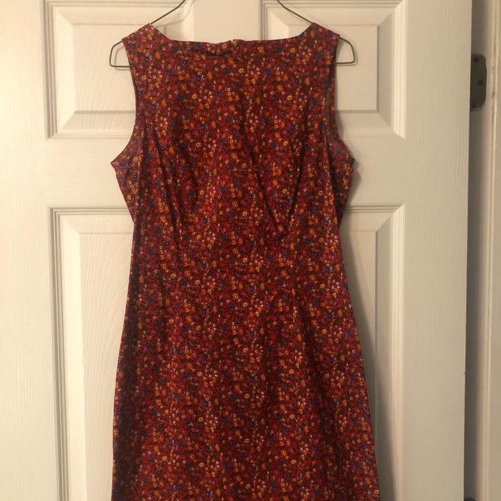 Red floral dress